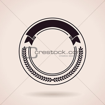 Stamp calligraphic design logo. Luxury vector frame monogram
