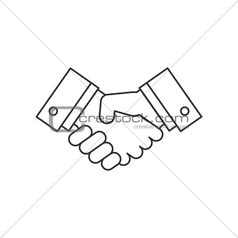 Handshake line icon