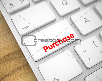 Purchase - Inscription on the White Keyboard Keypad. 3D.