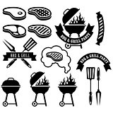 Barbecue party emblem  - bbq and grill 