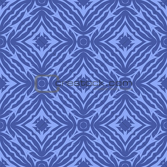 Blue Endless Texture. Oriental Geometric Ornament