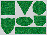 set of vector banner with texture of green grass for design