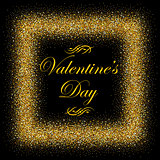 postcard with gold text for Valentine s Day