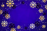 Christmas background. Abstract vector illustration with snowflakes. Easy editable modern template.