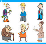 man characters cartoon set