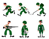 Six military man