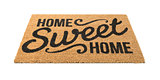 Home Sweet Home Welcome Mat Isolated on White