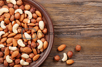 Different nuts in plate