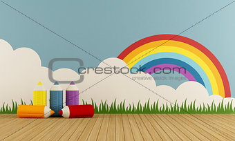 Colorful home playroom