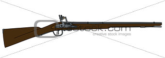 Historical matchlock rifle
