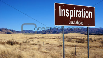 Inspiration brown road sign