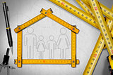 House Project - Meter Ruler with Family