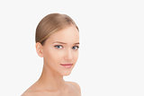 Beauty Woman face Portrait. Skin Care Concept Isolated on a white background