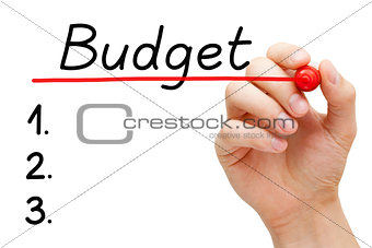 Budget List Concept