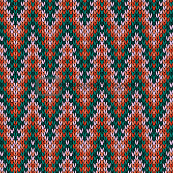 Zigzag knitted seamless pattern