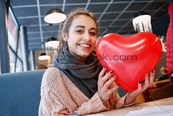 woman in love in Valentines day