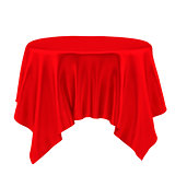 Red table cloth