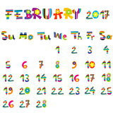 February 2017 calendar