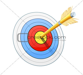 Arrow and target for bow shooting