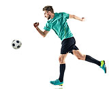soccer player man running isolated