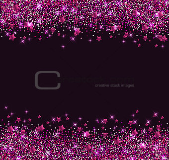 Background with pink shining stars