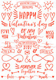 Valentine's day overlays, vector set