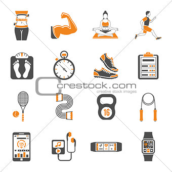 Fitness and Gym Icons Set
