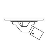 Holding tray line icon