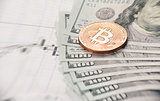 close up of bitcoin coin