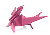 Purple dragon of origami