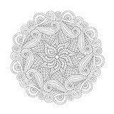 Graphic Abstract Mandala. Zentangle inspired style.