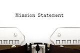 Mission Statement On Typewriter