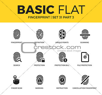 Basic set of Fingerprint icons