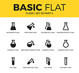Basic set of flask icons
