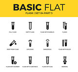 Basic set of flask icons