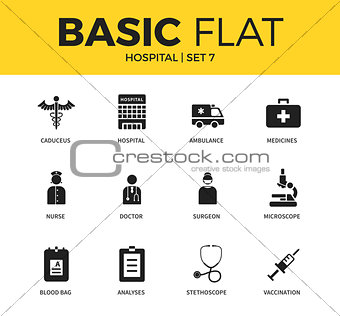 Basic set of Hospital icons