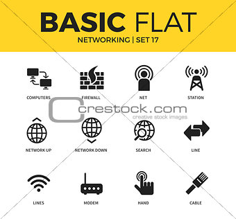 Basic set of Networking icons