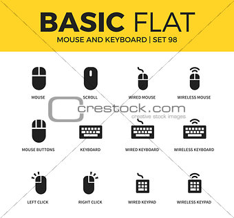 Basic set of Mouse and keyboard icons