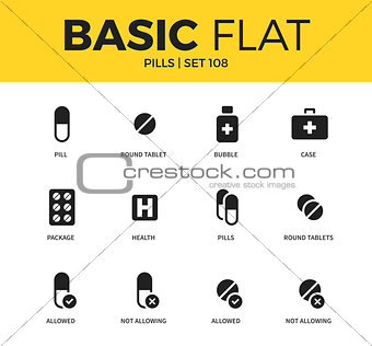 Basic set of pills icons