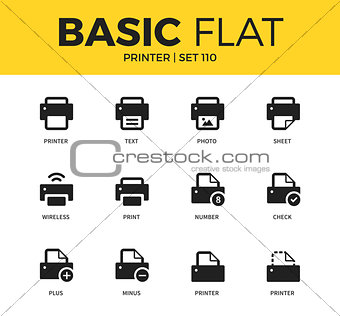 Basic set of Printer icons
