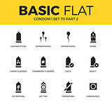 Basic set of condom icons