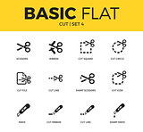 Basic set of cut icons