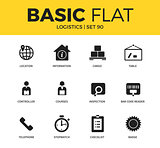 Basic set of Logistics icons
