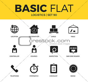 Basic set of Logistics icons