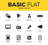 Basic set of media icons