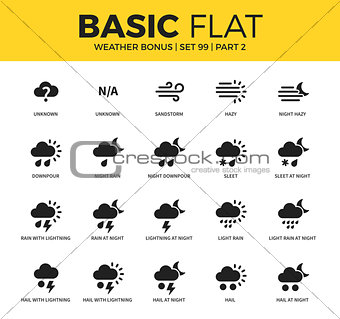 Basic set of weather bonus icons