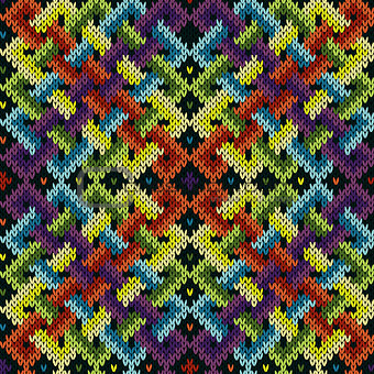 Seamless knitted intertwining pattern 