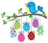 Bird and Easter eggs theme image 1