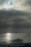 Gloomy morning at the Black sea coast near Odessa, Ukraine