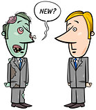 zombie businessman and new staff